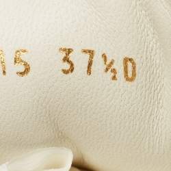 Alexander McQueen White/Gold PVC and Leather Oversized Sneakers Size 37.5