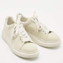 Alexander McQueen Grey Suede Oversized Sneakers Size 40