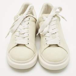 Alexander McQueen Grey Suede Oversized Sneakers Size 40