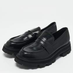 Alexander McQueen Black Leather Wander Loafers Size 37