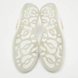 Alexander McQueen White/Beige Leather Oversized Sneakers Size 39
