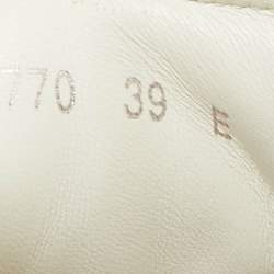 Alexander McQueen White/Beige Leather Oversized Sneakers Size 39