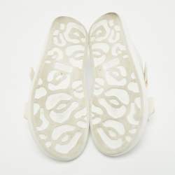 Pre Owned Alexander McQueen White Rubber Hybrid Chelsea Flat Sandals Size 38
