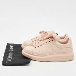 Alexander McQueen Pink Leather Oversized Low Top Sneakers Size 37