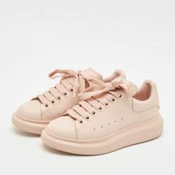 Alexander McQueen Pink Leather Oversized Low Top Sneakers Size 37