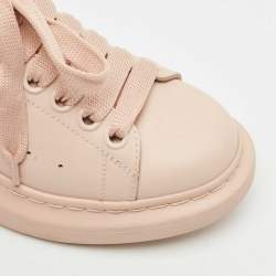 Alexander McQueen Pink Leather Oversized Low Top Sneakers Size 37