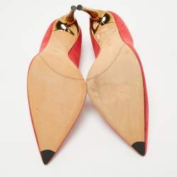 Alexander McQueen Red Suede Pointed Toe Pumps Size 41