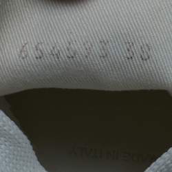 Pre Owned Alexander McQueen White Canvas and Suede Deck Plimsoll Lace Up Sneakers Size 38