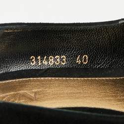 Pre Owned Alexander McQueen Black Suede Plexi Heel Platform Pumps Size 40