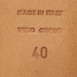 Pre Owned Alexander McQueen Gold Sequins Horn Heel Platform Pumps Size 40