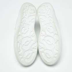 Pre Owned Alexander McQueen White/Iridescent Leather Larry Sneakers Size 41