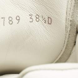 Pre Owned Alexander McQueen White/Pink Leather Oversized Sneakers Size 38.5