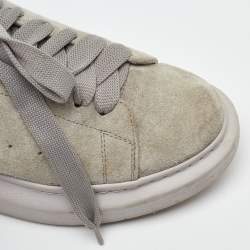 Pre Owned Alexander McQueen Grey suede Oversized Sneakers Size 38.5