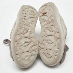 Pre Owned Alexander McQueen Grey suede Oversized Sneakers Size 38.5