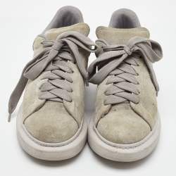 Pre Owned Alexander McQueen Grey suede Oversized Sneakers Size 38.5