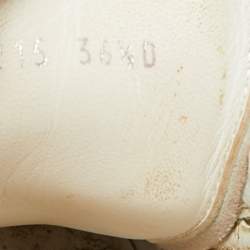 Pre Owned Alexander McQueen Pink/White PVC And Glitter Oversized Lace Up Sneakers Size 36.5