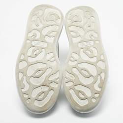 Pre Owned Alexander McQueen White/Pink Leather Oversized Sneakers Size 38.5