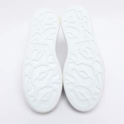 Pre Owned Alexander McQueen Black/White Leather Oversized Low Top Sneakers Size 36