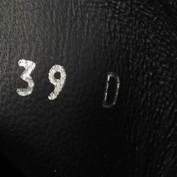 Pre Owned Alexander McQueen Black Fabric and Rubber Tread Slick High Top Sneakers Size 39