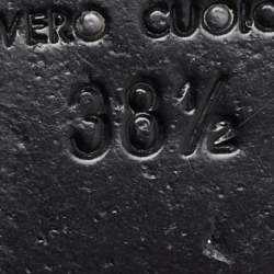 Pre Owned Alexander McQueen Black Suede Embroidered Smoking Slippers Size 38.5