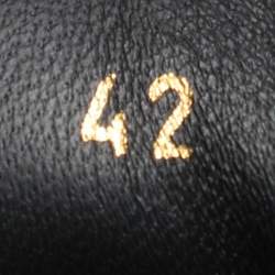 Pre Owned Alexander McQueen Black Leather Oversized Lace Up Sneakers Size 42