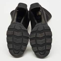 Pre Owned Alexander McQueen Black Nylon Ankle Length Boots Size 40