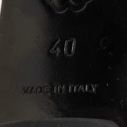 Pre Owned Alexander McQueen Black Nylon Ankle Length Boots Size 40