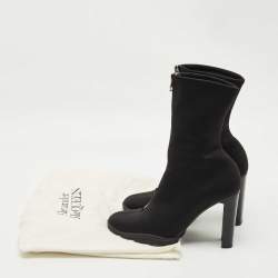 Pre Owned Alexander McQueen Black Nylon Ankle Length Boots Size 40