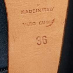 Pre Owned Alexander McQueen Navy Blue Satin Crystal Embellished Peep Toe Pumps Size 36