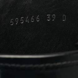 Pre Owned Alexander McQueen Black Leather Tread Knee Length Boots Size 39