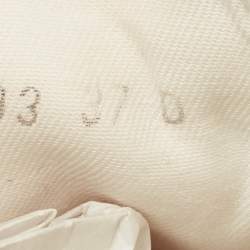 Pre Owned Alexander McQueen White/Beige Canvas and Suede Deck Plimsoll Lace Up Sneakers Size 37
