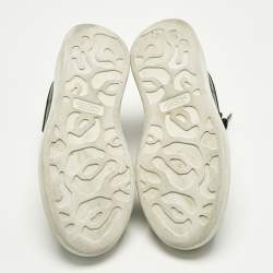 Pre Owned Alexander McQueen Black Leather Oversized Sneakers Size 37