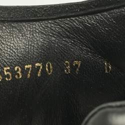 Pre Owned Alexander McQueen Black Leather Oversized Sneakers Size 37