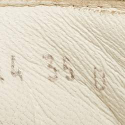 Pre Owned Alexander McQueen White/Pink Leather and Suede Larry Sneakers Size 35