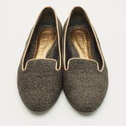 مملوكة مسبقًا حذاء سموكينغ سليببرز أليكساندر ماكوين لامع ثنائي اللون مقاس 37.5