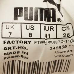 مملوكة مسبقًا حذاء رياضي ألكسندر ماكوين لامع كبير جلدي أبيض بمقاس 39.5