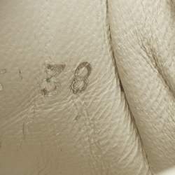 Pre Owned Alexander McQueen Oversized Size 38 White Leather Low Top Sneakers