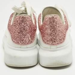 Pre Owned Alexander McQueen Oversized Size 38 White Leather Low Top Sneakers