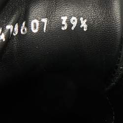 Pre Owned Alexander McQueen Oversized Size 39.5 Black Glitter and Leather Low Top Sneakers