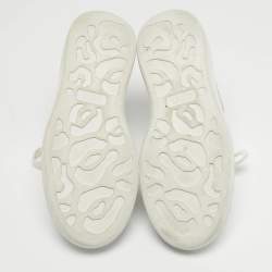 مملوكة مسبقًا حذاء رياضي ألكسندر ماكوين جلدي أبيض/وردي سويدي لاري مقاس 35