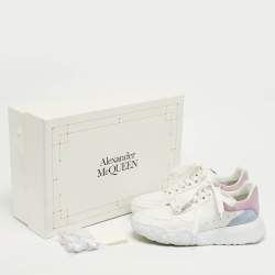 مملوكة مسبقًا Alexander McQueen Court Size 36 White Leather Low Top Sneakers