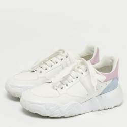 مملوكة مسبقًا Alexander McQueen Court Size 36 White Leather Low Top Sneakers