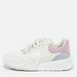 مملوكة مسبقًا Alexander McQueen Court Size 36 White Leather Low Top Sneakers