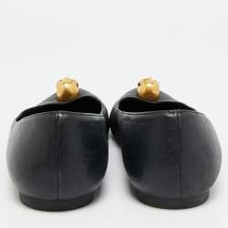 مملوكة مسبقًا حذاء فلات باليه أليكساندر ماكوين جمجمة جلد بنى مقاس 38.5 