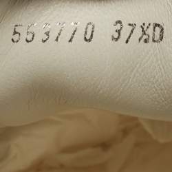 مملوكة مسبقًا Alexander McQueen Oversized Size 37.5 White/Gold Leather Low Top Sneakers