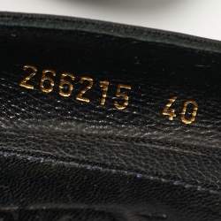 مملوكة مسبقًا حذاء كعب عالي أليكساندر ماكوين جلد أسود مزخرف كريستال جمجمة مزينة مقدمة مفتوحة مقاس 40