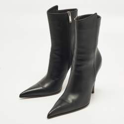 مملوكة مسبقًا حذاء بوت كاحل أليكساندر ماكوين جلد أسود بطول الكاحل مقاس 37