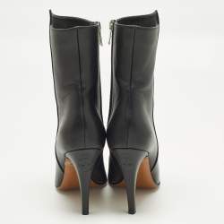 مملوكة مسبقًا حذاء بوت كاحل أليكساندر ماكوين جلد أسود بطول الكاحل مقاس 37