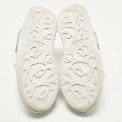Pre Owned Alexander McQueen Oversized Size 37.5 White Leather Low Top Sneakers