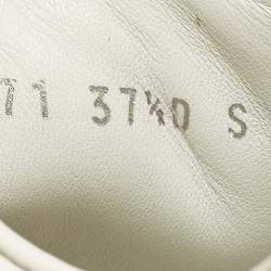 Pre Owned Alexander McQueen Oversized Size 37.5 White Leather Low Top Sneakers